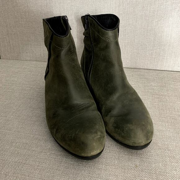 WOLKY Winchester Green Softy Wax Bootie Womens Size EU 40 US 9.5 Leather - Picture 5 of 9